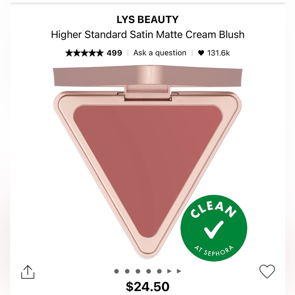 LYS beauty higher standard satin matte cream blush in Self Love